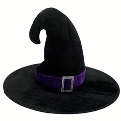 Halloween Props Golden Velvet Curved Horn Hat Elf Wizard Hat Cosplay Party Hat