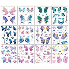 Glitter Butterfly Tattoo Stickers Arm Face Party Prom Decorations