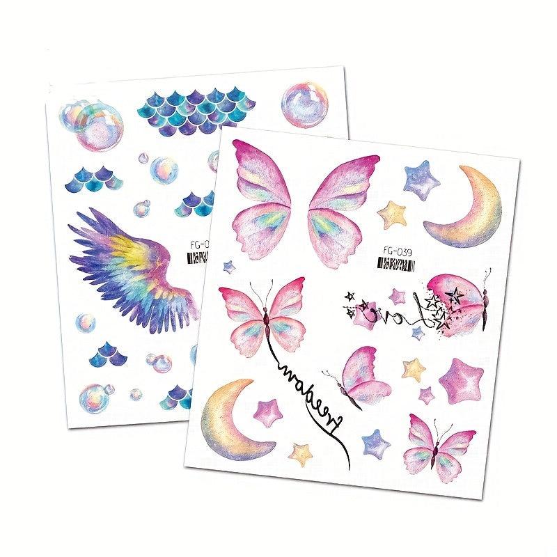 Glitter Butterfly Tattoo Stickers Arm Face Party Prom Decorations