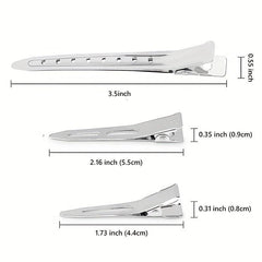 10pcs Metal Hair Clips Styling Split Clips Silver Long Hair DIY Tools