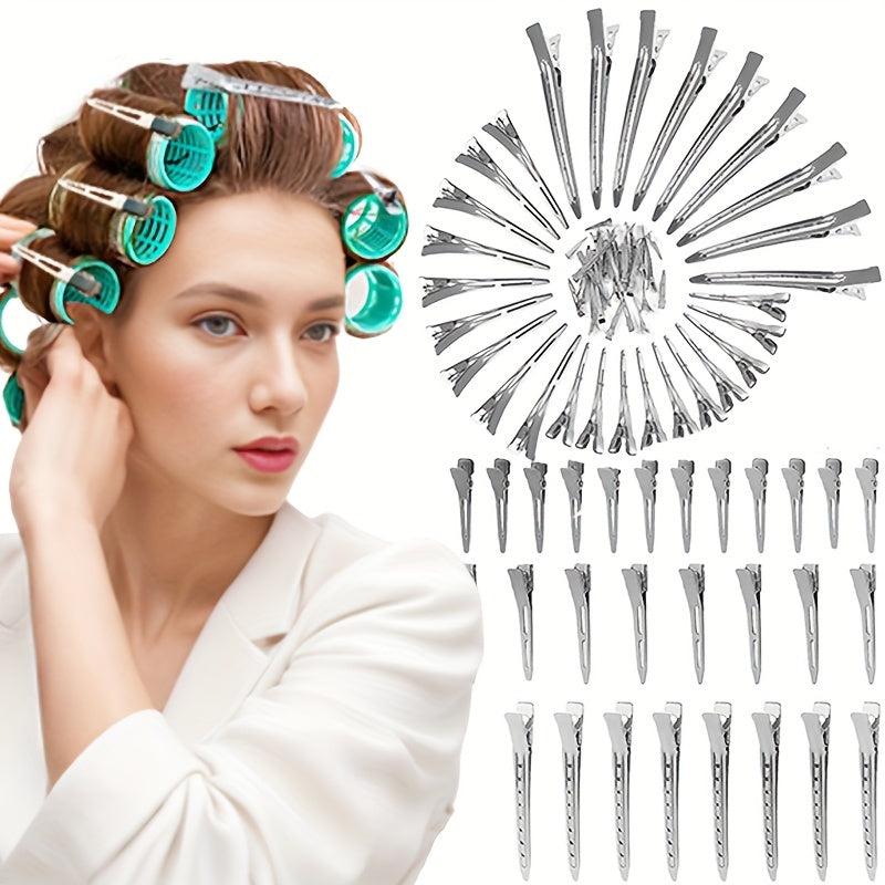 10pcs Metal Hair Clips Styling Split Clips Silver Long Hair DIY Tools