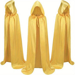 Colored Satin Cloth Halloween Cosplay Cloak for Party Dressing