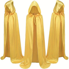 Colored Satin Cloth Halloween Cosplay Cloak for Party Dressing