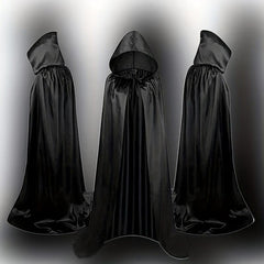 Colored Satin Cloth Halloween Cosplay Cloak for Party Dressing
