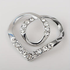 Heart Shape Scarf Clip Metal Brooch Shirt T-shirt Shawl Holder