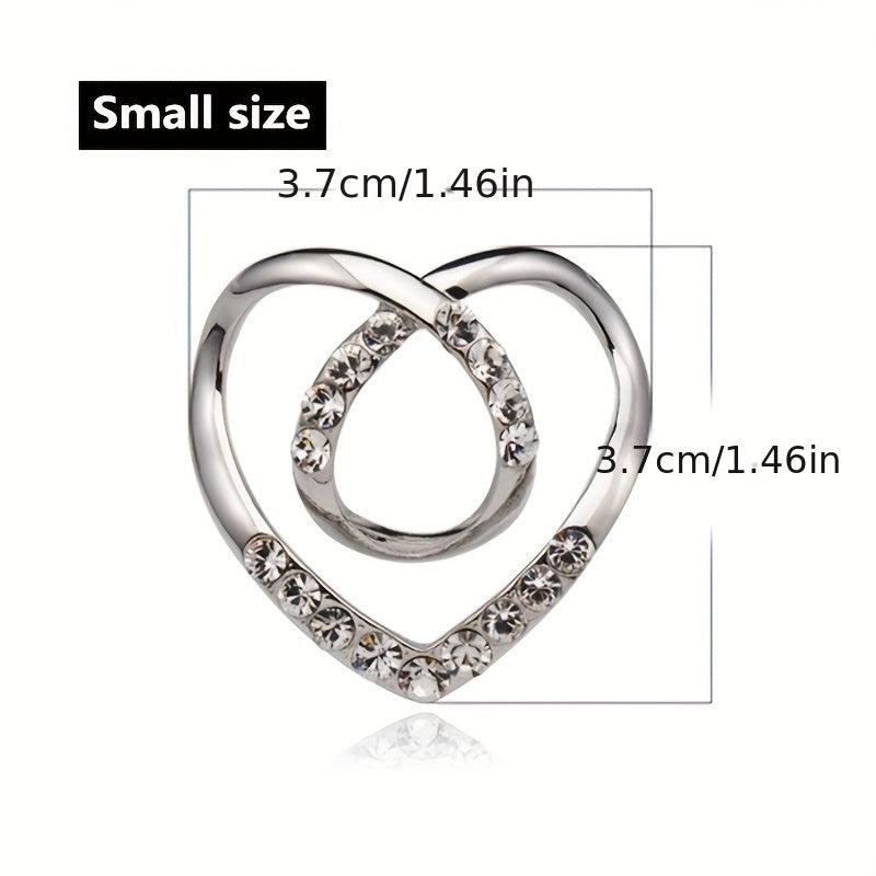 Heart Shape Scarf Clip Metal Brooch Shirt T-shirt Shawl Holder