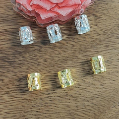 50pcs Hair Braid Rings Gold & Silver Metal Hair Cuffs