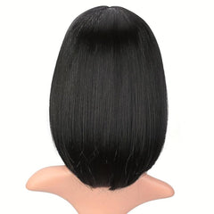 Short Rose Mesh Wig Wave With Bang Synthetic Fiber Woven Wig