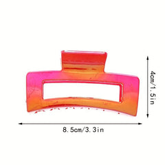3PCS Red AB Hair Claw Clips Princess Style Hair Accessories Women Girls