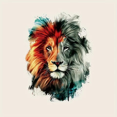 1pc Lion Head Tattoo Sticker Waterproof Simulation Tattoo