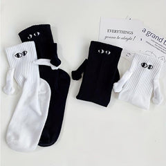 Creative Hand In Hand Couple Socks 3D Magnetic Holding Hands Socks
