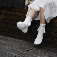 Creative Hand In Hand Couple Socks 3D Magnetic Holding Hands Socks