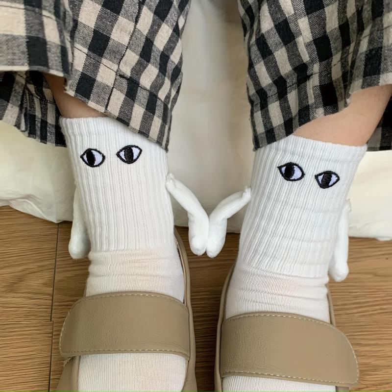Creative Hand In Hand Couple Socks 3D Magnetic Holding Hands Socks