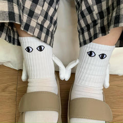 Creative Hand In Hand Couple Socks 3D Magnetic Holding Hands Socks