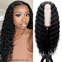 Long Curly Synthetic Wig Heat Resistant for Daily Use Party