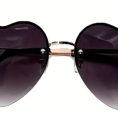 Heart Lens Metal Leg Sunglasses for Beach Holiday