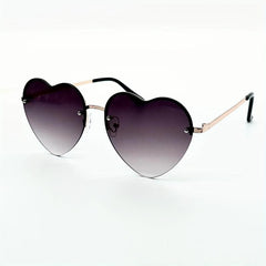 Heart Lens Metal Leg Sunglasses for Beach Holiday