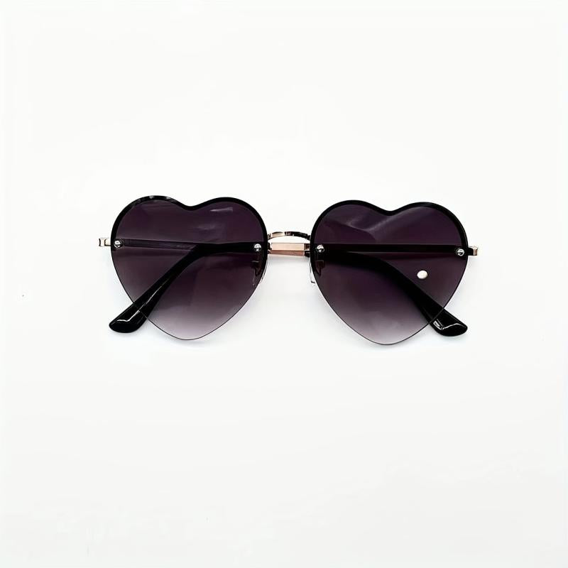 Heart Lens Metal Leg Sunglasses for Beach Holiday