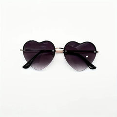 Heart Lens Metal Leg Sunglasses for Beach Holiday