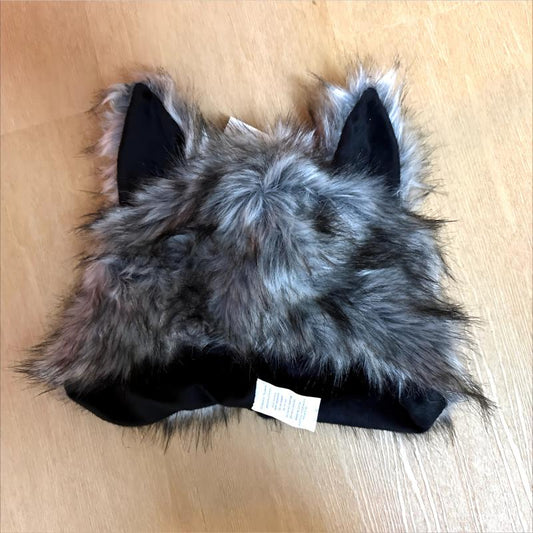 Men's Plush Wolf Animal Hood Furry Hat Halloween Costume