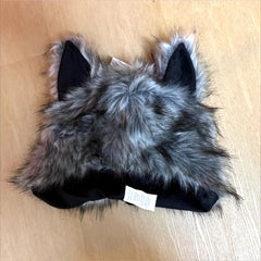 Men's Plush Wolf Animal Hood Furry Hat Halloween Costume
