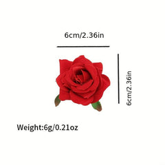 Retro Red Flower Hair Clip Special Hairpin Decorative Hair Accessories