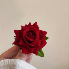 Retro Red Flower Hair Clip Special Hairpin Decorative Hair Accessories