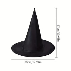 1pc Halloween Hat Polyester Tarf Witch Hat Witch Hat Make up Costume Props