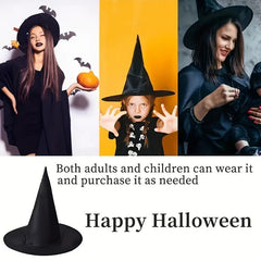 1pc Halloween Hat Polyester Tarf Witch Hat Witch Hat Make up Costume Props