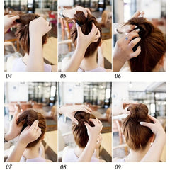 1pc Sponge Dish Hair Device Female Lazy Fluffy Flower Head Dish Hair Ring