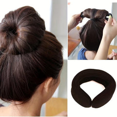 1pc Sponge Dish Hair Device Female Lazy Fluffy Flower Head Dish Hair Ring