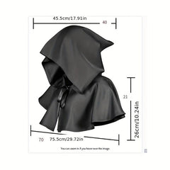 Halloween Death Cape Medieval Hooded Cape Adult Size