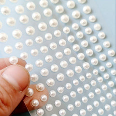 160pcs Self Adhesive Faux Pearl Stickers for Hair & Face