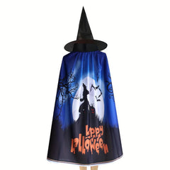 Halloween Cloak Pumpkin Ghost Pattern Death Cape Makeup Costume Props