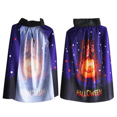Halloween Cloak Pumpkin Ghost Pattern Death Cape Makeup Costume Props