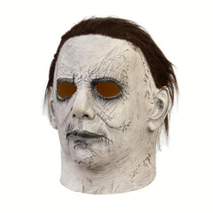 Men's Latex Christmas Mask Gray Face Head Cover Cosplay Dress Up Party Mask