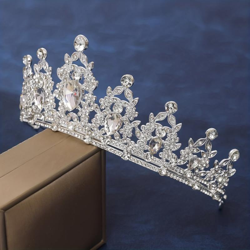 Alloy Inlaid Rhinestone Bridal Golden Hair Accessories Crown