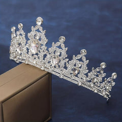 Alloy Inlaid Rhinestone Bridal Golden Hair Accessories Crown