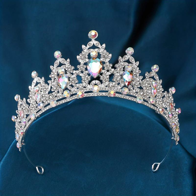 Alloy Inlaid Rhinestone Bridal Golden Hair Accessories Crown
