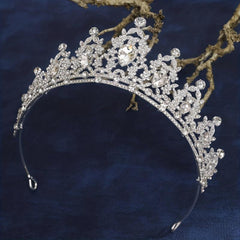 Alloy Inlaid Rhinestone Bridal Golden Hair Accessories Crown