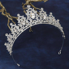 Alloy Inlaid Rhinestone Bridal Golden Hair Accessories Crown