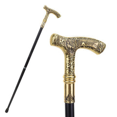Wolf Handle Pattern Walking Stick Cosplay Cane Crosier