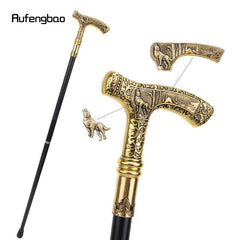 Wolf Handle Pattern Walking Stick Cosplay Cane Crosier