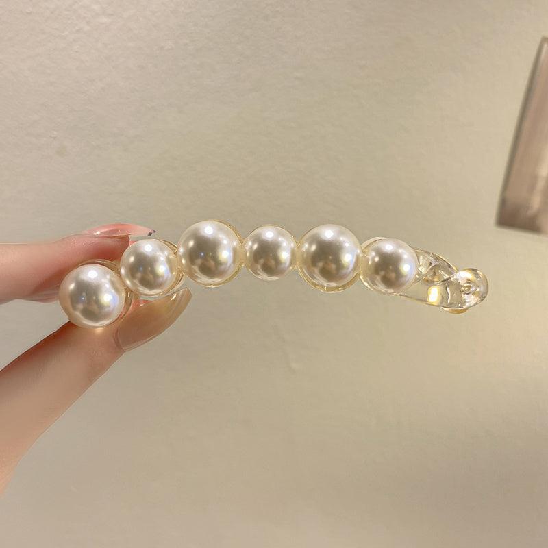Faux Pearl Banana Clip Hair Accessory