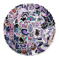 50pcs Halloween Unrepeatable Ghost Skull Stickers