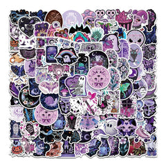 50pcs Halloween Unrepeatable Ghost Skull Stickers