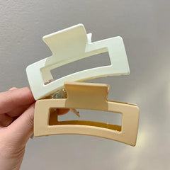 1Pc 3.54in Frosted Hair Clip Square Hair Accessories