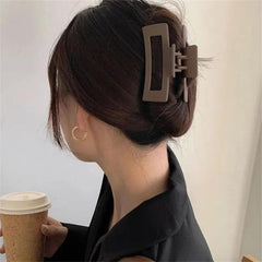 1Pc 3.54in Frosted Hair Clip Square Hair Accessories
