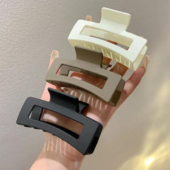 1Pc 3.54in Frosted Hair Clip Square Hair Accessories