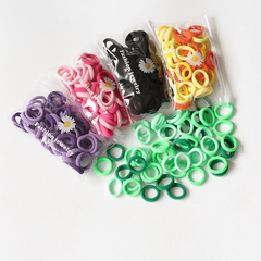 50pcs Candy Thumb Rubber Bands Elastic Hair Ropes